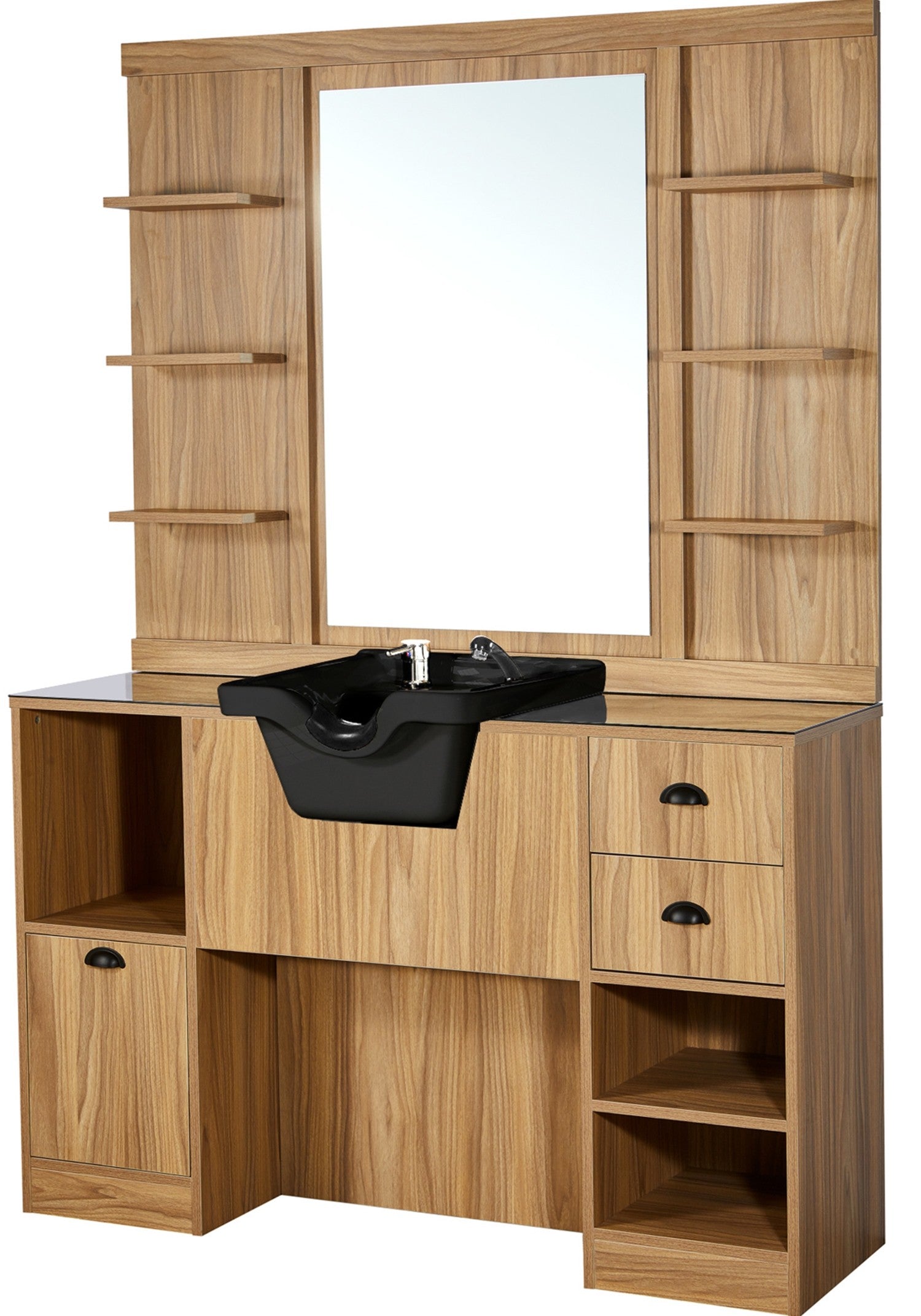 Tocador lavacabezas barber Oke claro