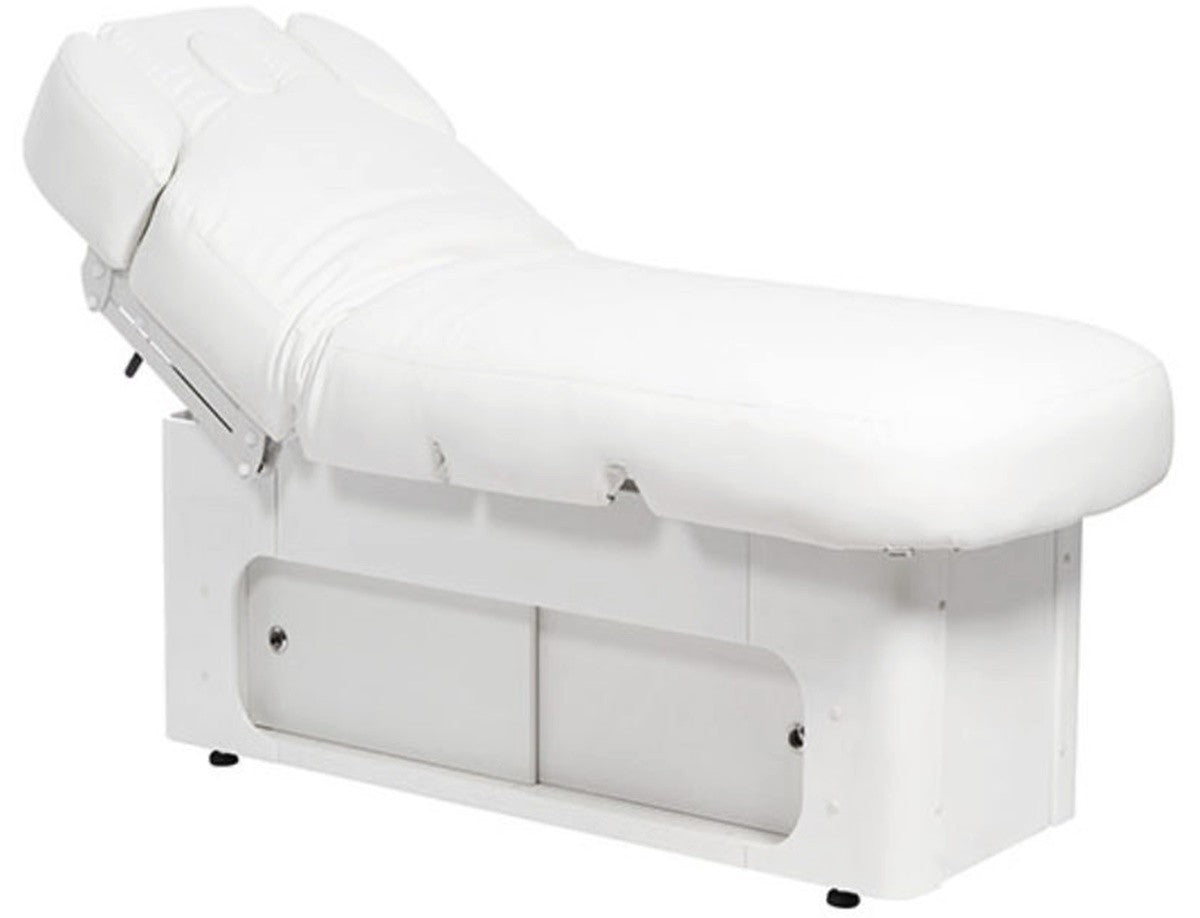 Camilla eléctrica de madera Keid 4 motores Blanca