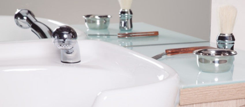 Tocador barbería con lava cabezas Triton Fresno