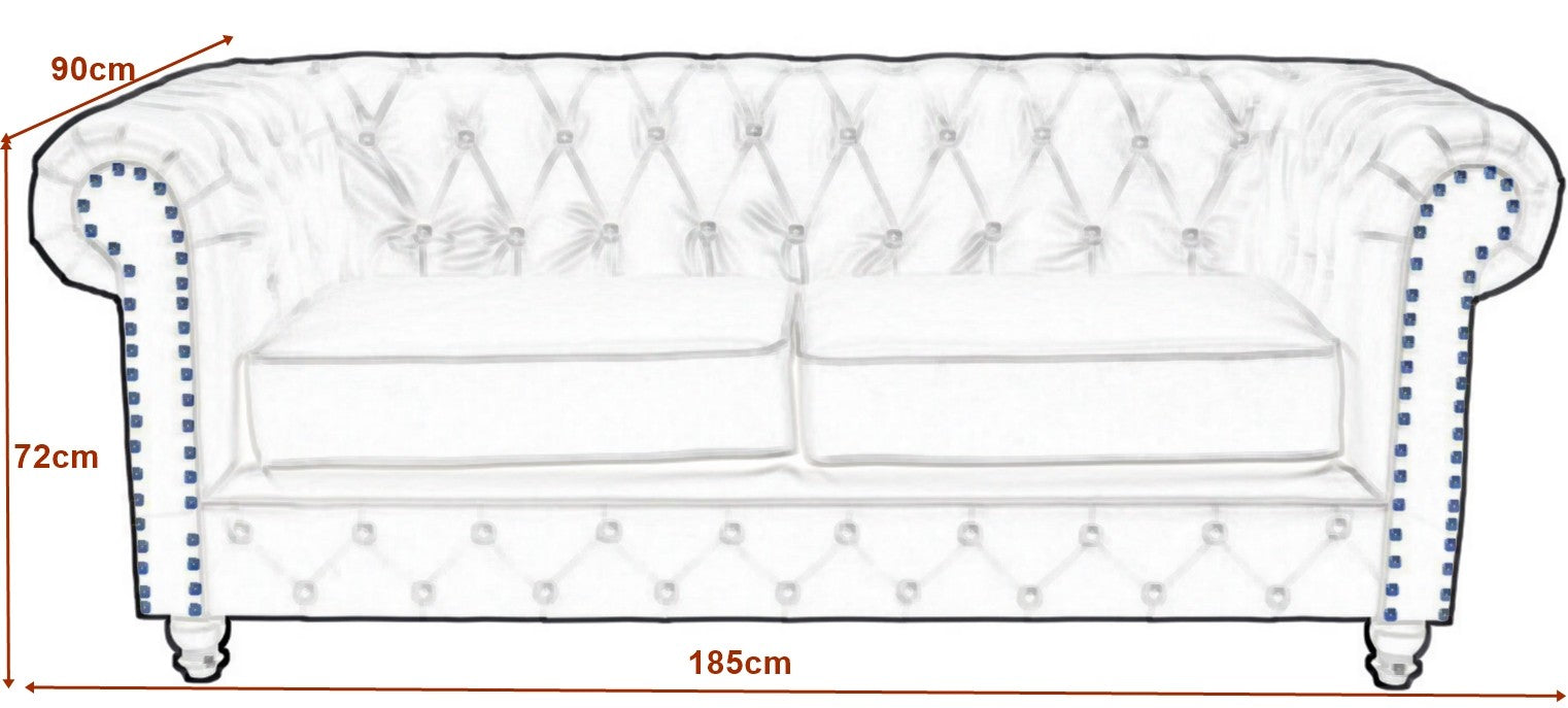 Sillón Chesterfield marron