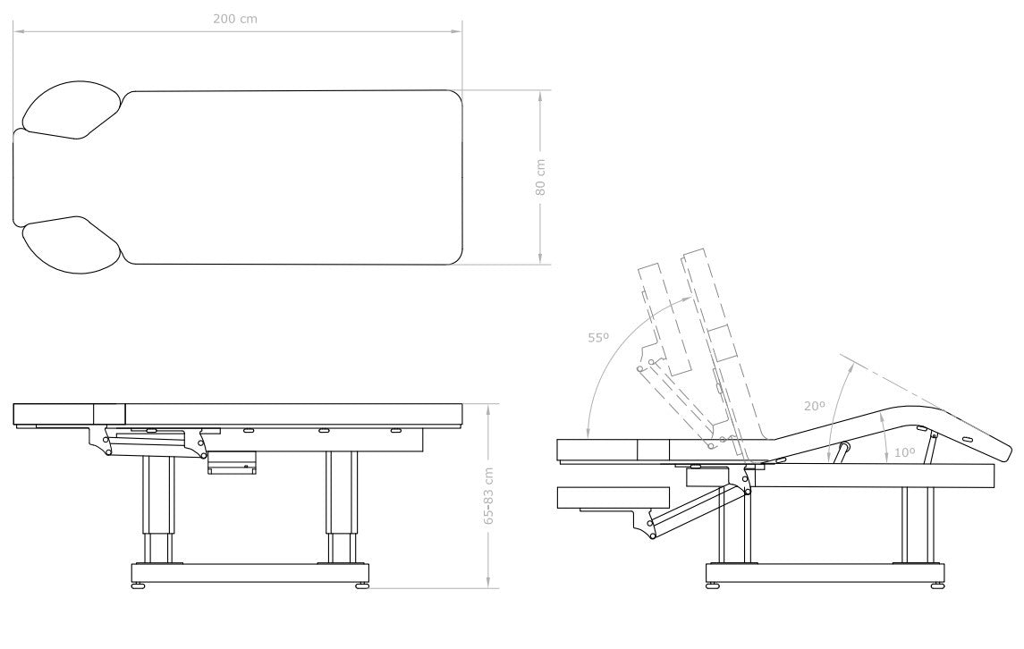 Camilla eléctrica Murz 2 motores