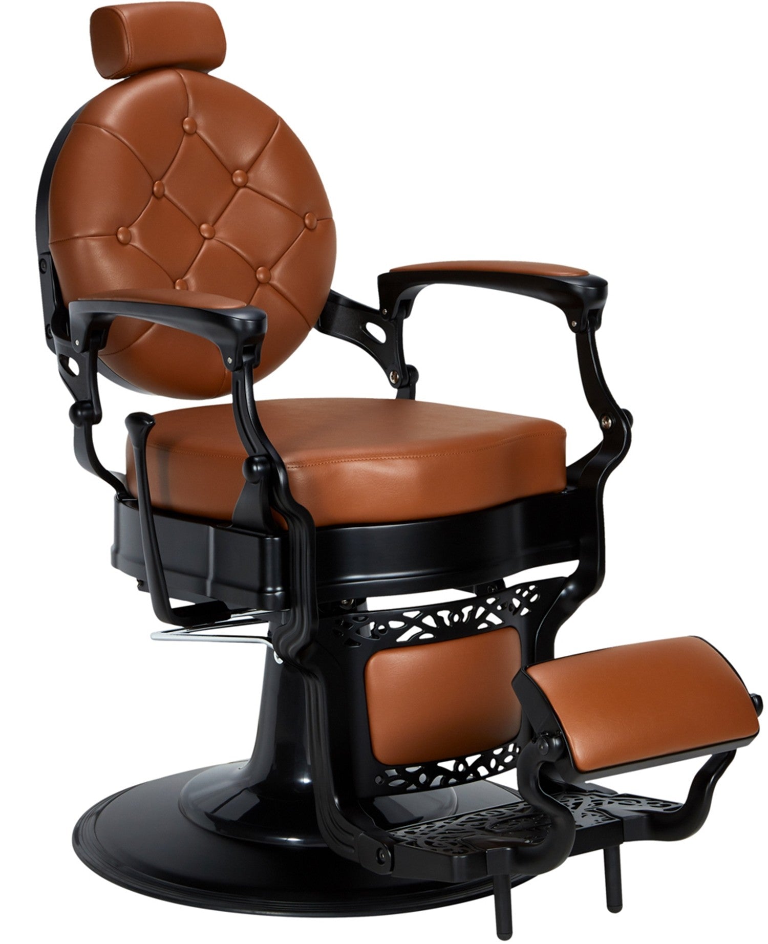 Sillón de barbería Check marron