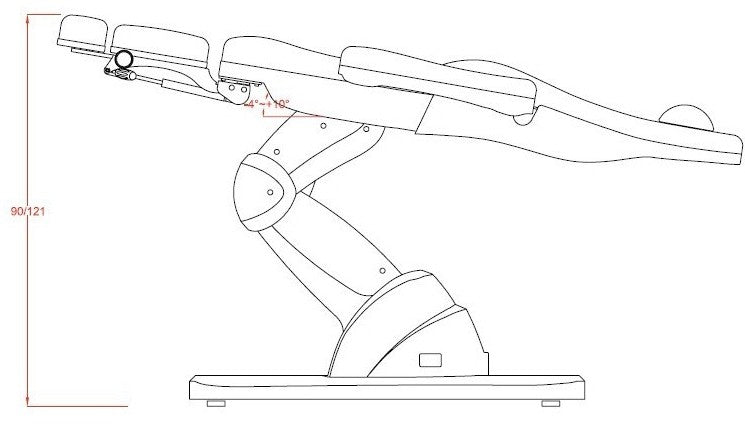 Sillón podología Cubo 3 motores.