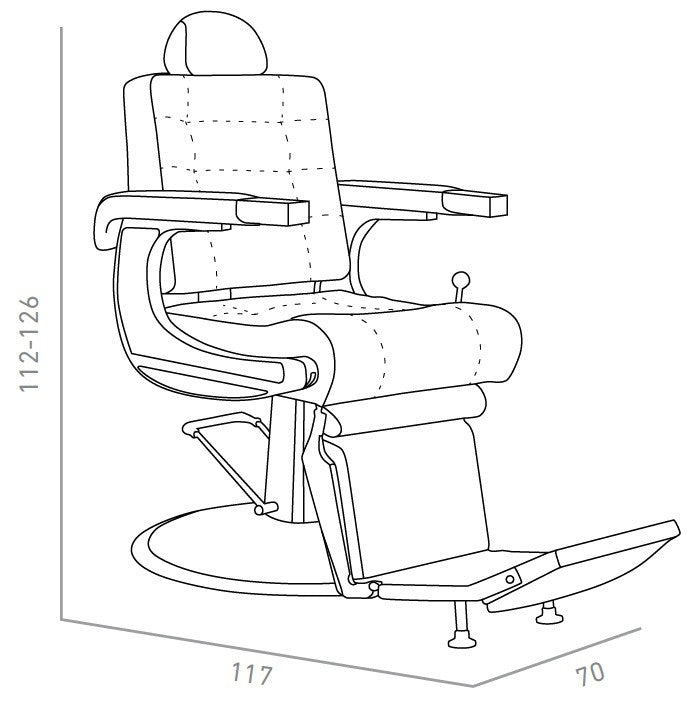 Sillón de Barbero Calipso Maxi