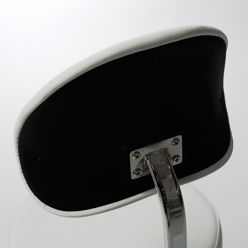 Taburete con respaldo multiposición blanco