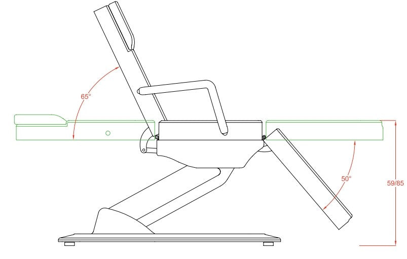 Camilla eléctrica 3 cuerpos para estética Ster.