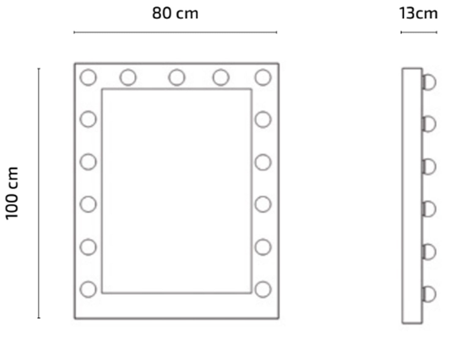 Tocador espejo para maquillaje 100x80