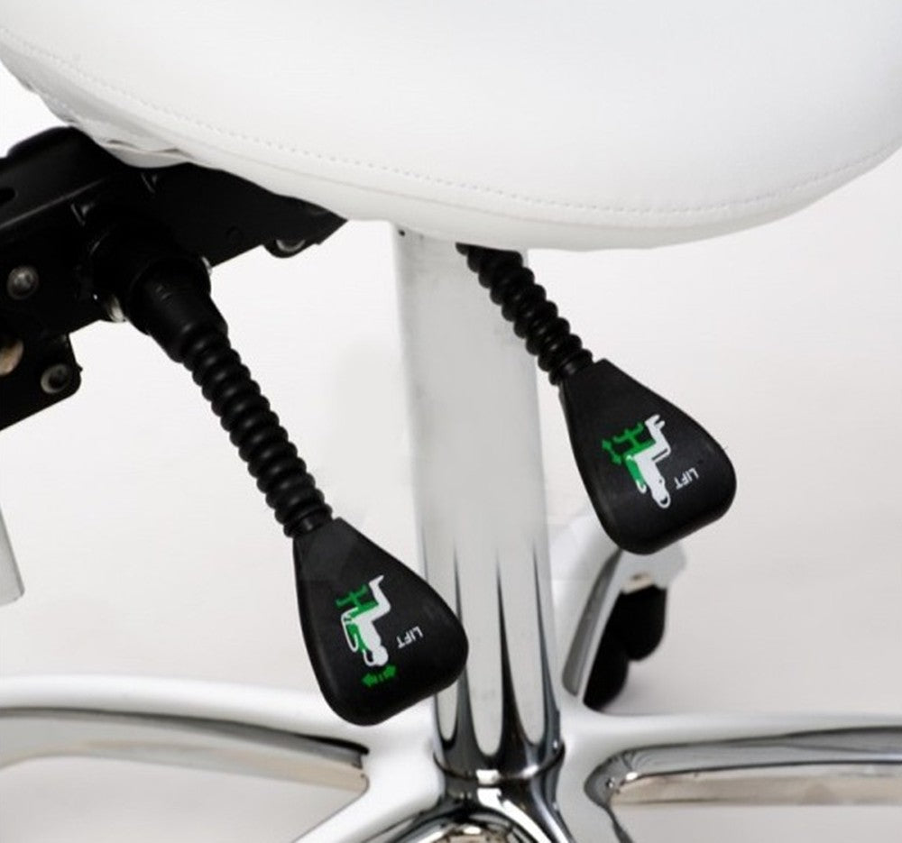 Taburete montura Noble con respaldo Marron