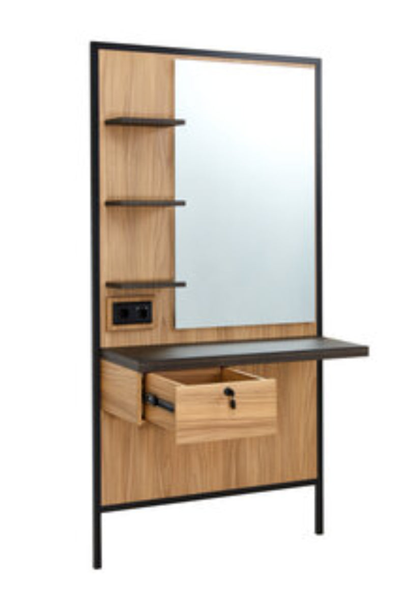 Tocador espejo retro barbería Logan