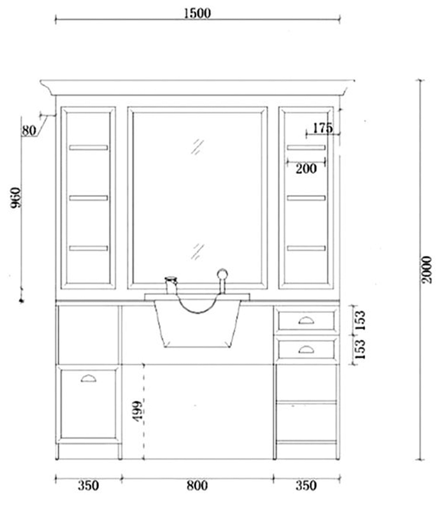Lava cabezas barbero con espejo Bansa