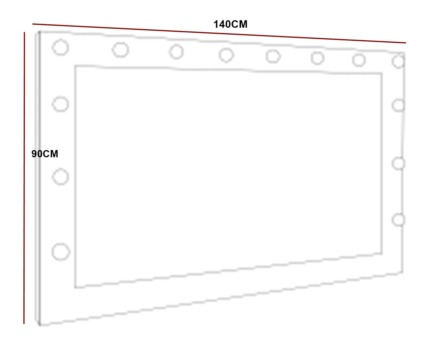 Espejo tocador de maquillaje 140x90