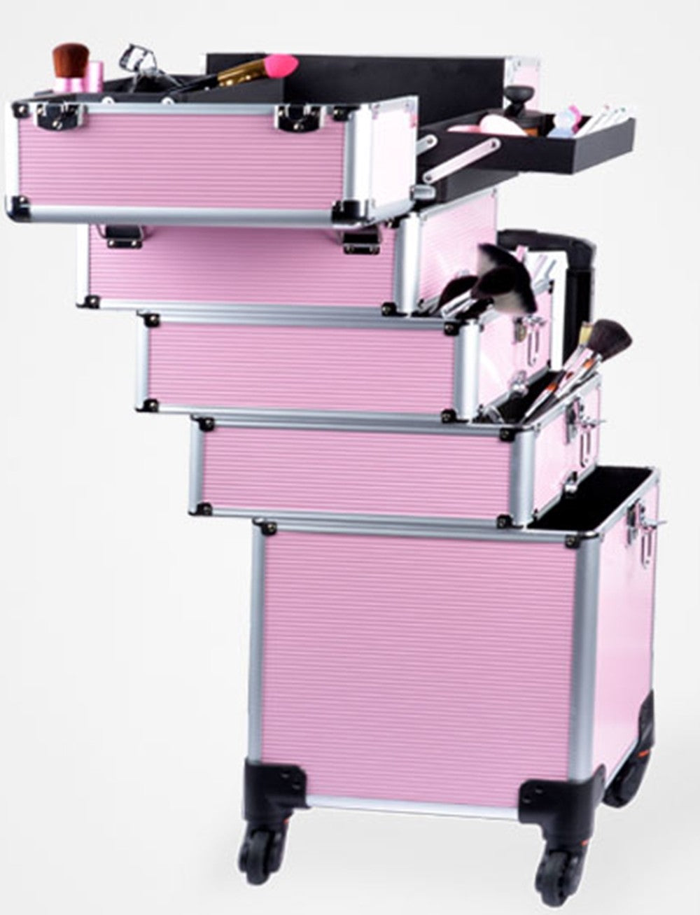 Maletín carrito rosa, peluquería y estética