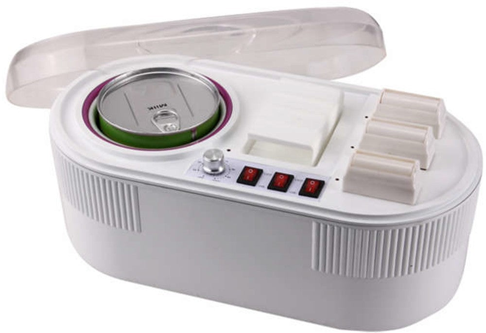 Calentador de cera roll-on y latas