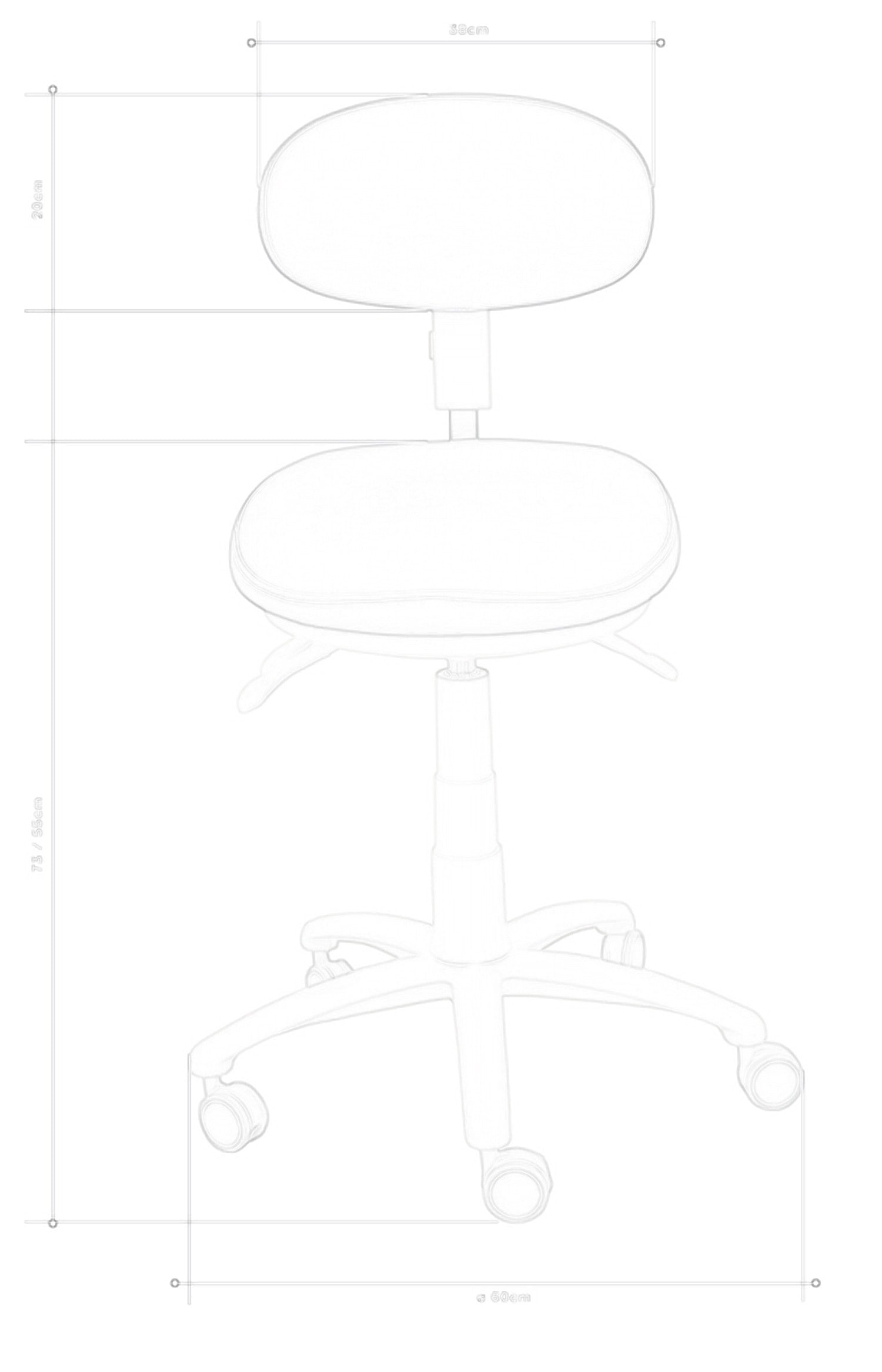 Taburete multiposicion SWAY blanco