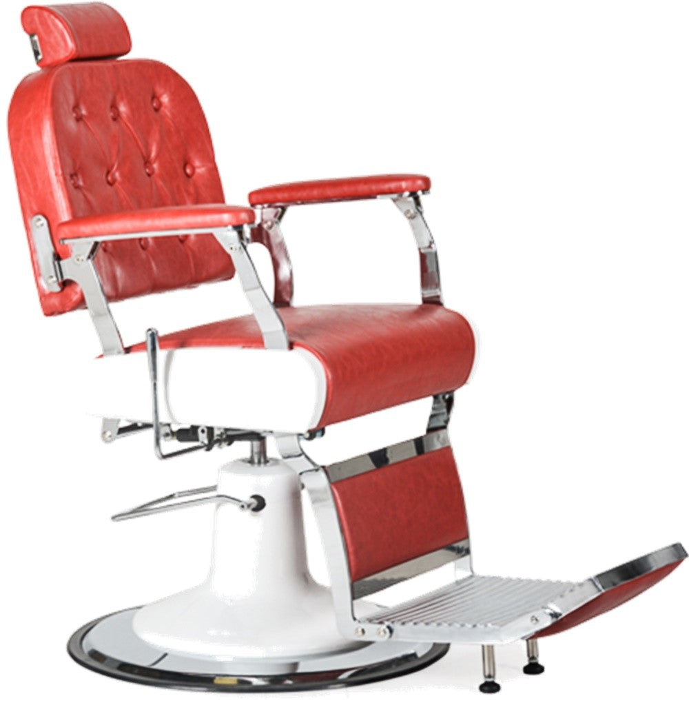 Sillón de barbero clásico Floyd rojo