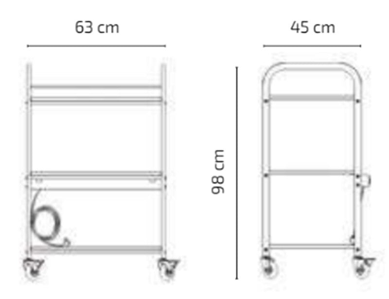 Carrito estética tres estantes QUIN