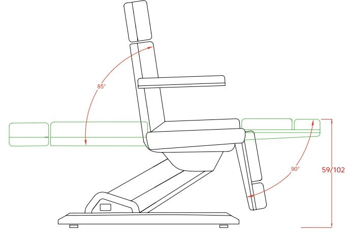 Camilla para Estética eléctrica Maxi 4 Motores