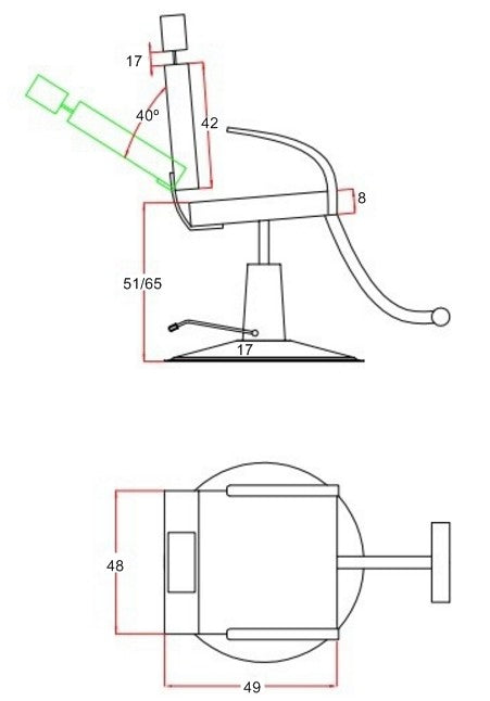 Sillón de maquillaje blanco