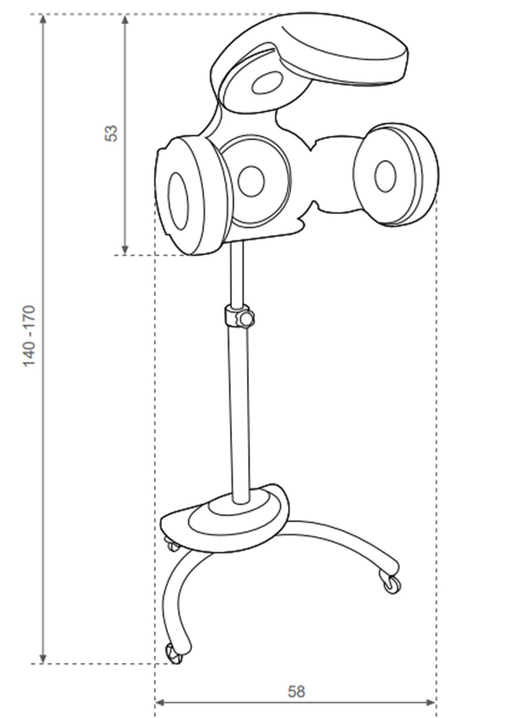Secador Climazón infrarrojos pie