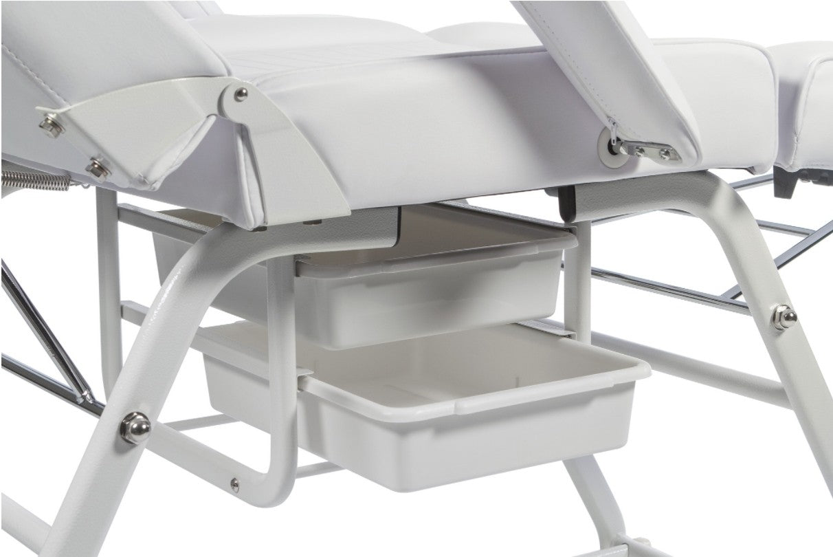 Camilla para estética 3 cuerpos con cajones