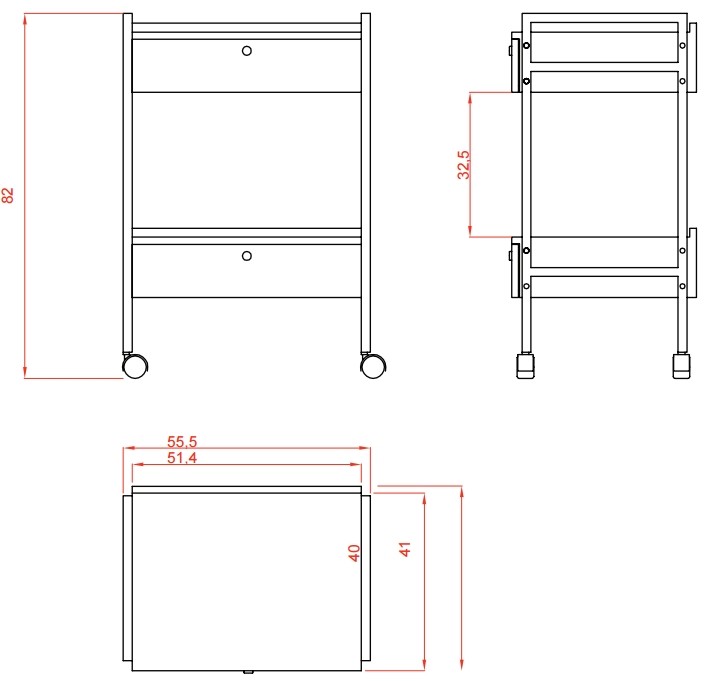 Carrito auxiliar para estética Easy+