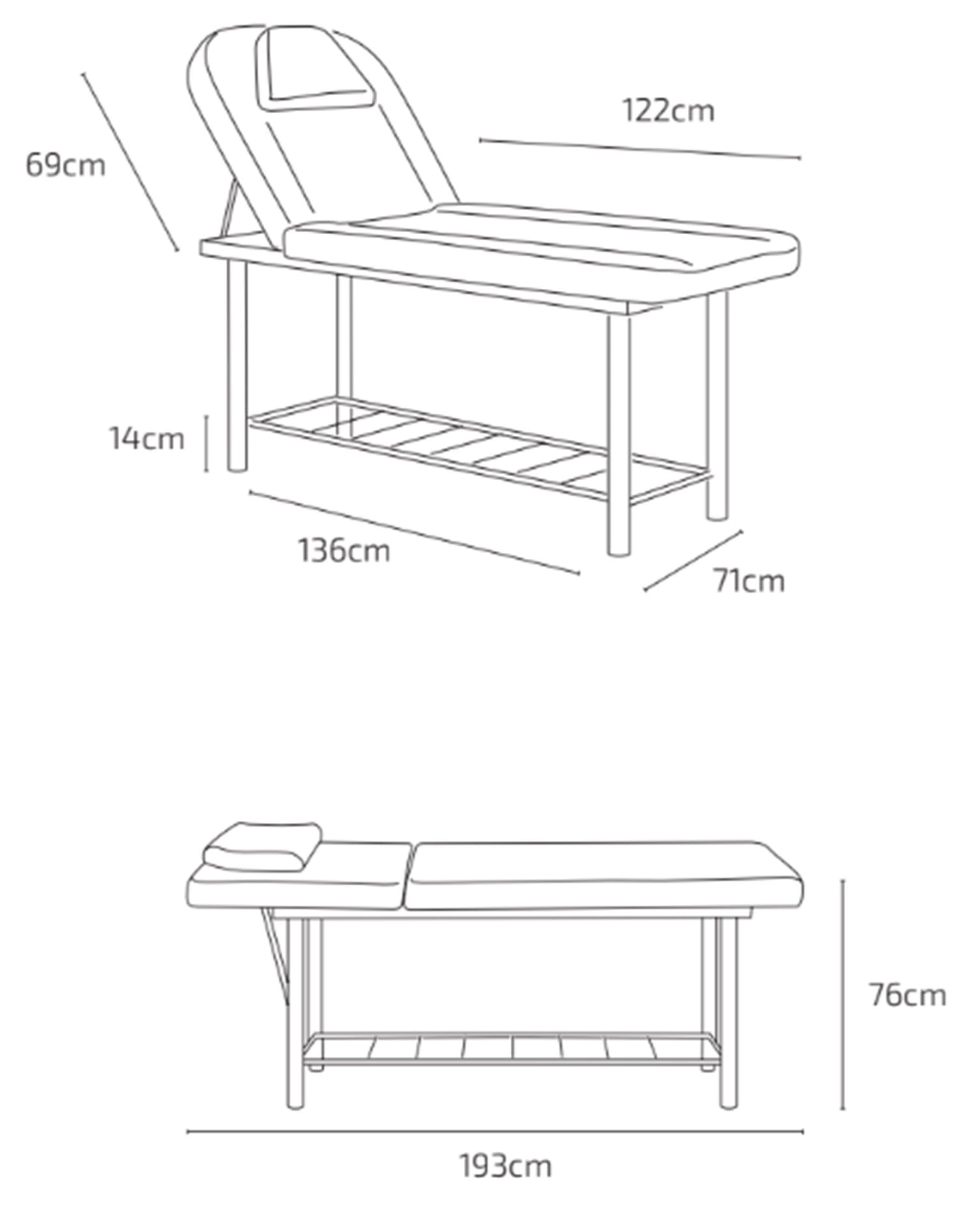 Camilla fija de 2 cuerpos Nilsa
