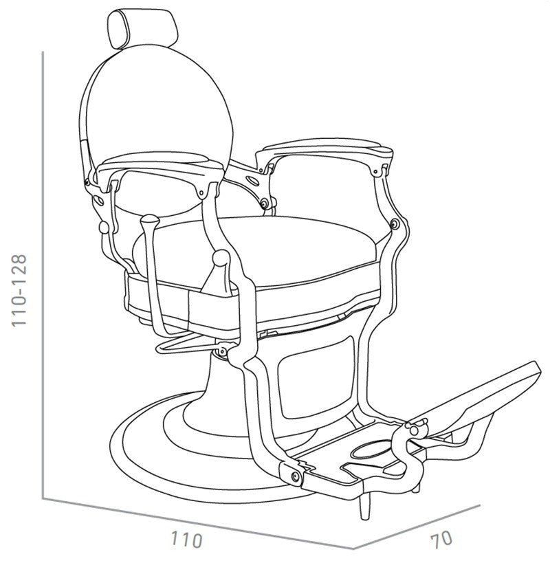 Sillón barbero Olimpo Black