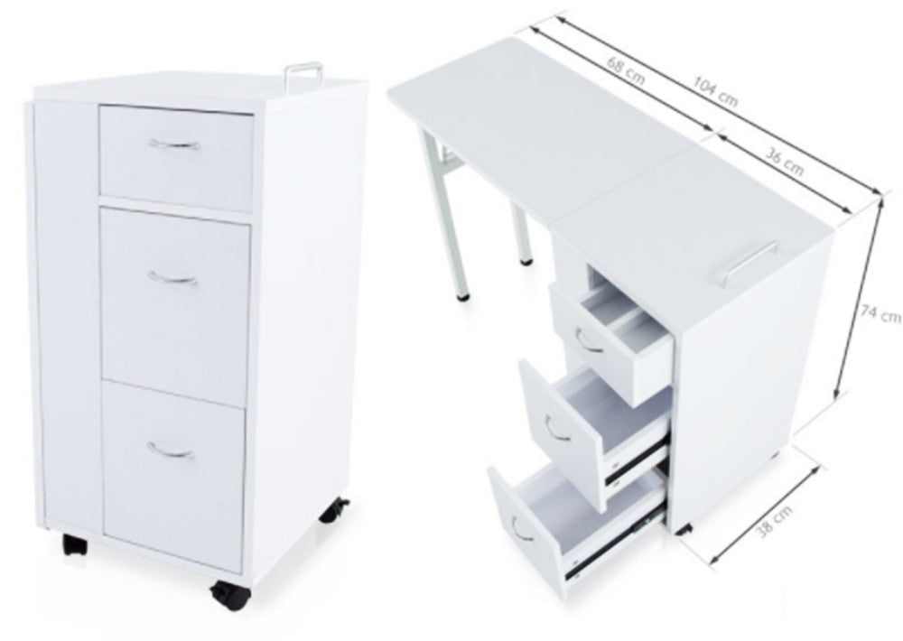 Mesa manicura plegable Subra