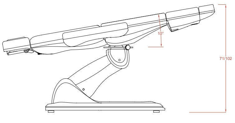 Weelko camilla eléctrica Tempo 4 motores Calefacción