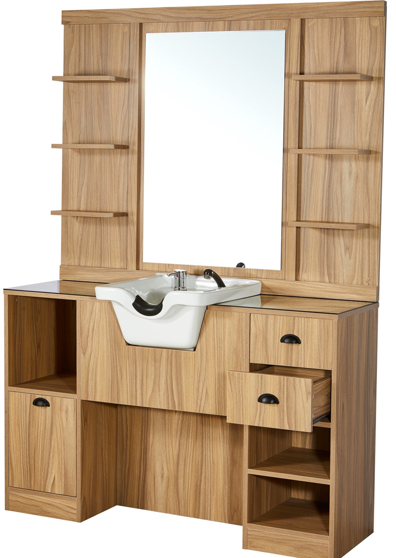 Tocador lavacabezas barber Oke claro