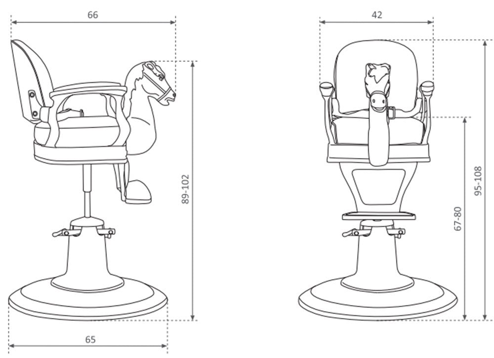 Sillón de barbero para niños Horse