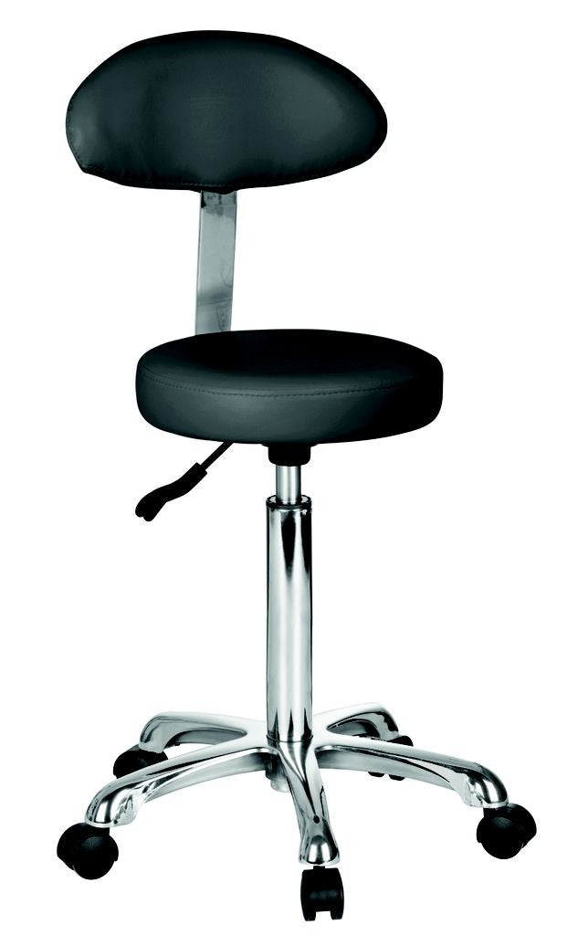 Taburete Peluquería con respaldo.