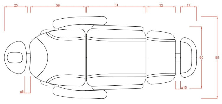 Camilla para Estética eléctrica Maxi 4 Motores