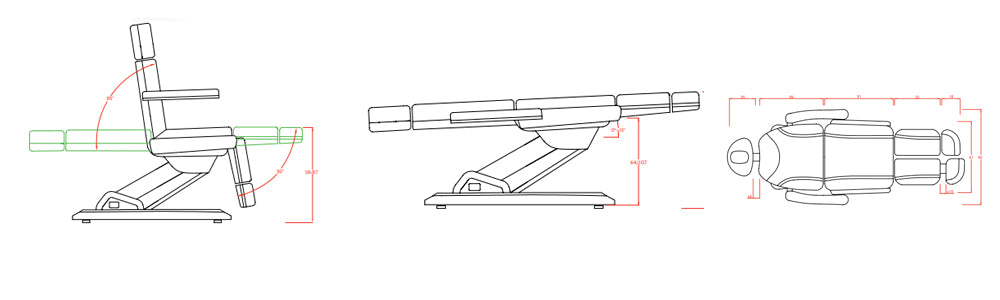 Sillón camilla Medical Smart 3 motores