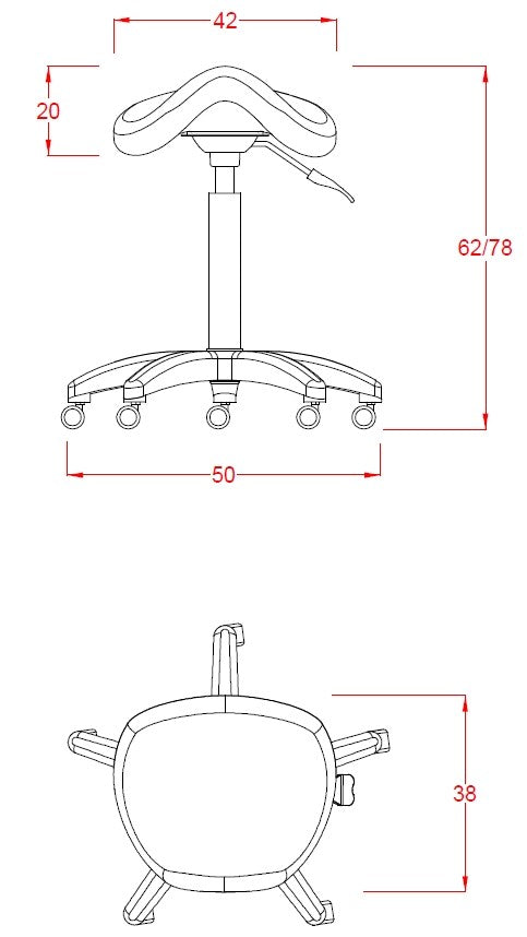 Taburete Para estética montura con bomba