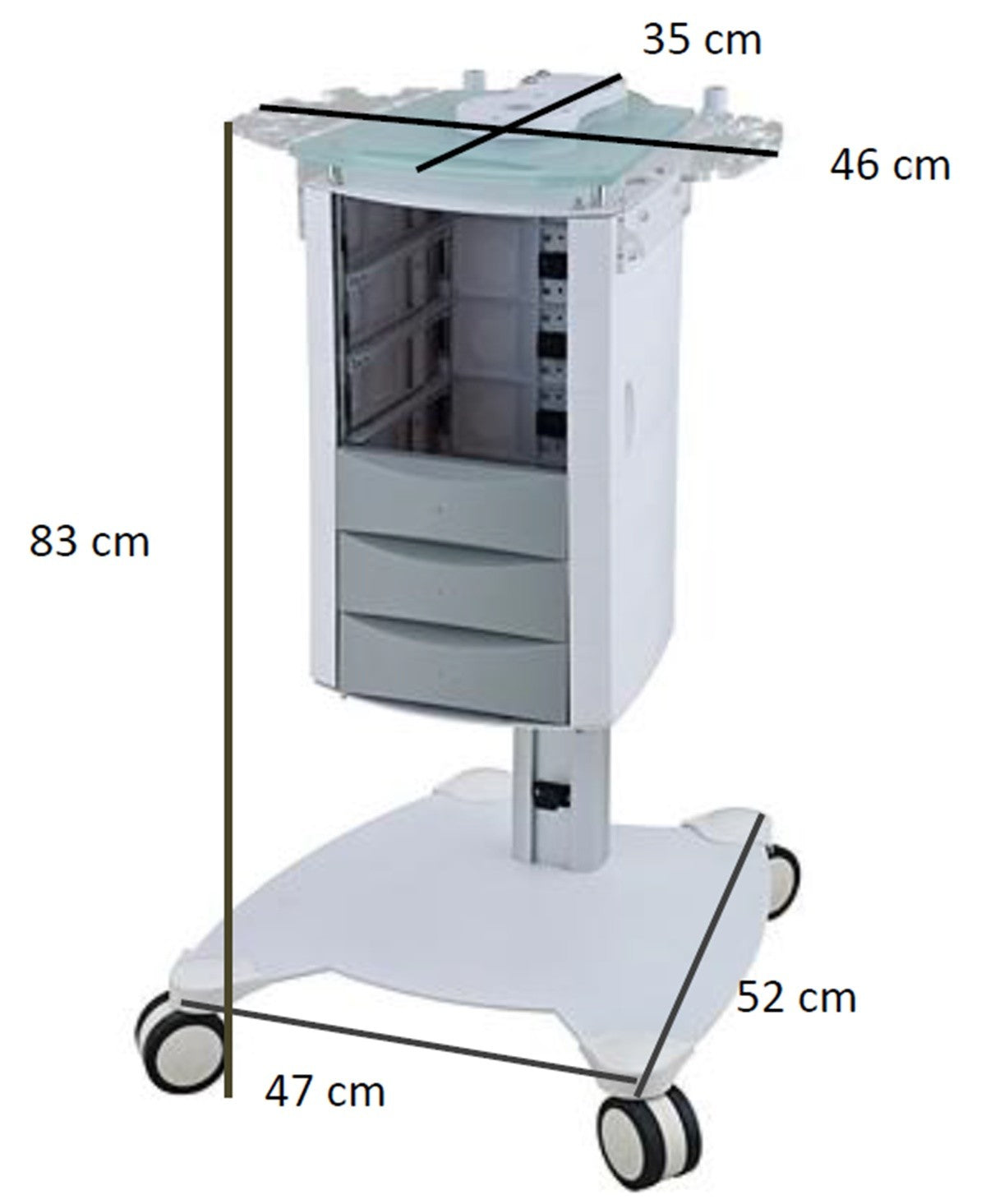 Torre multifuncional cabina estética