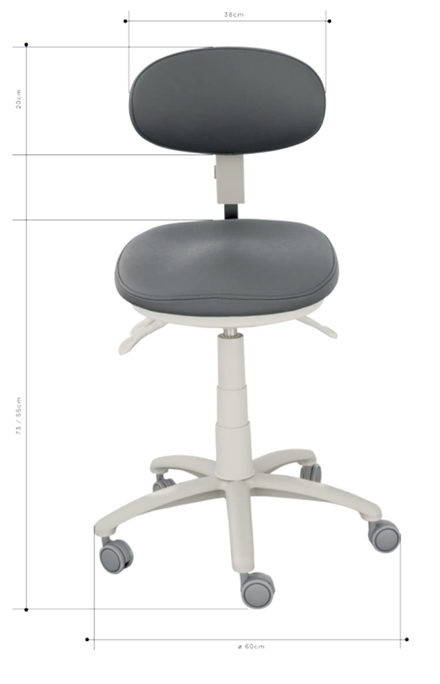 Taburete multiposicion SWAY gris oscuro