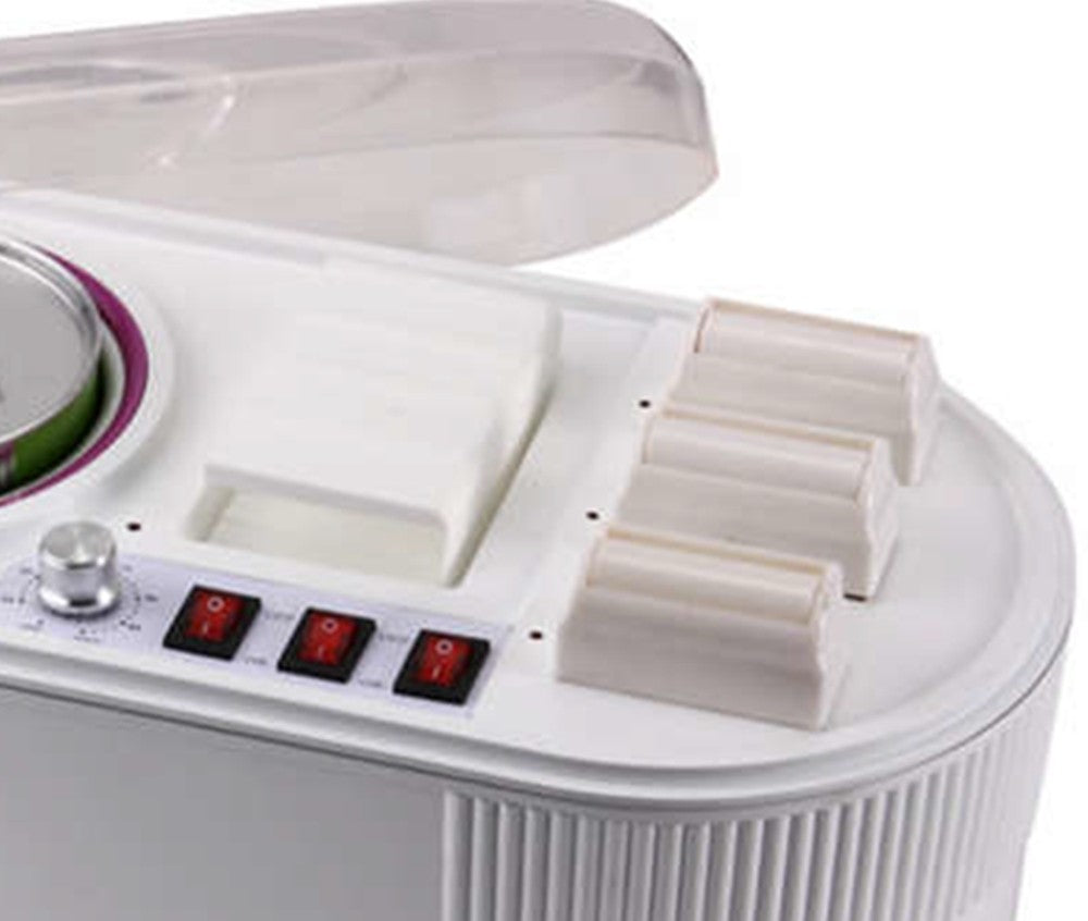 Calentador de cera roll-on y latas