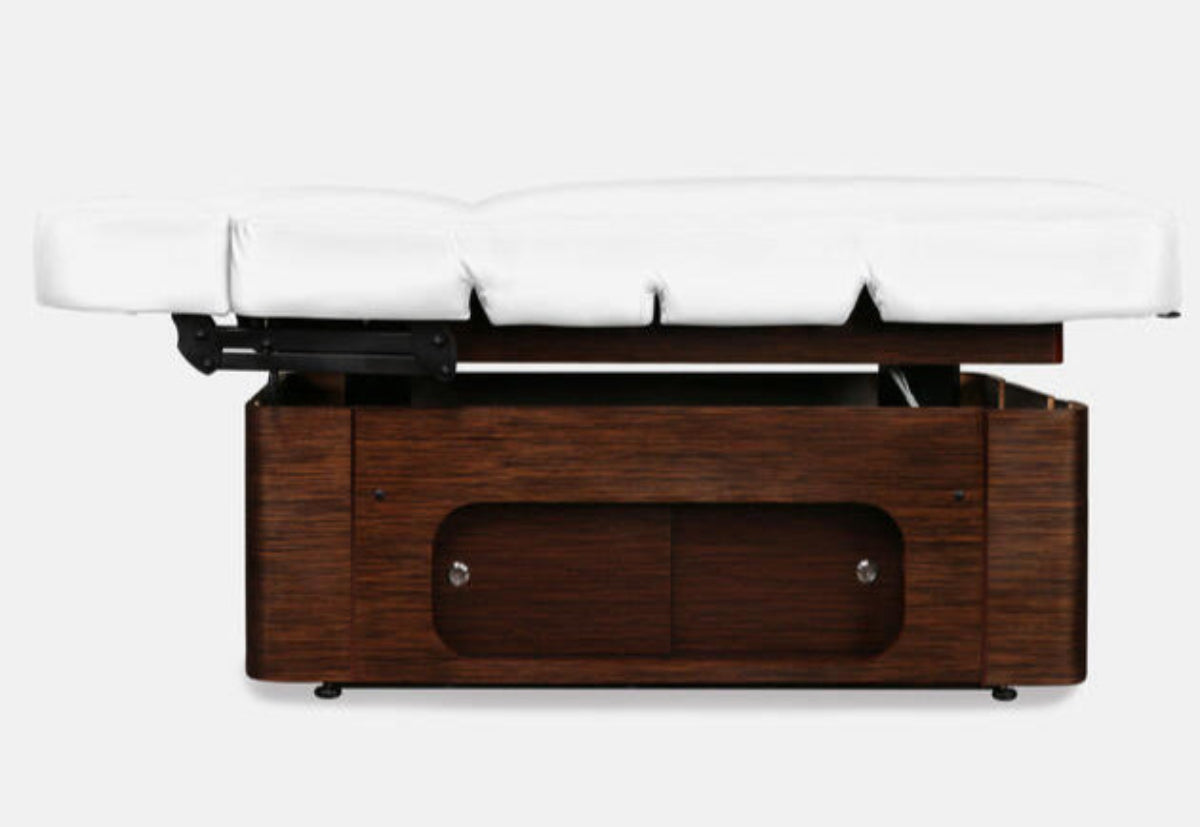 Camilla eléctrica de madera Keid 4 motores Wegue Blanca