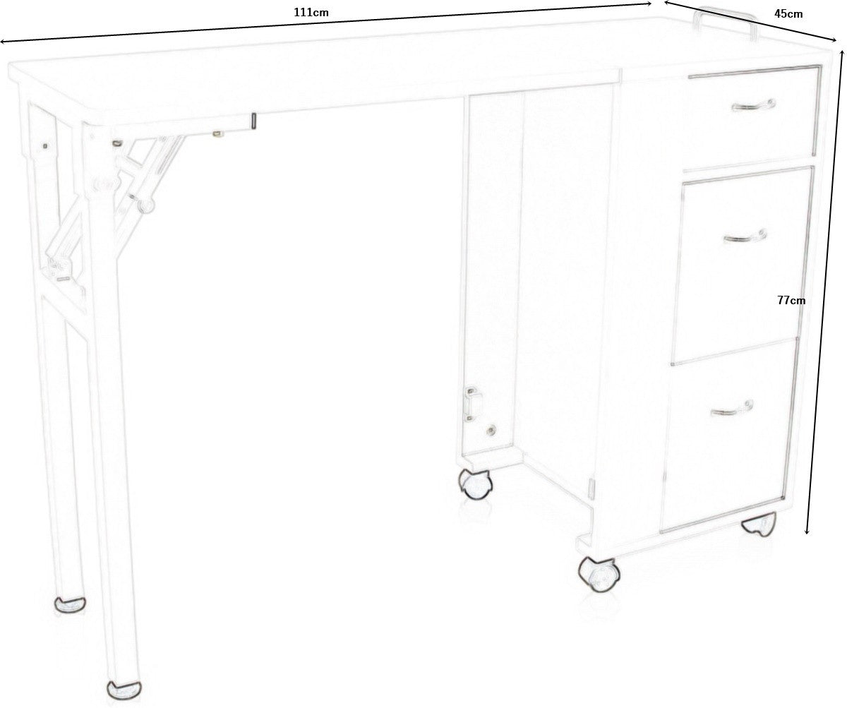 Mesa manicura plegable Subra