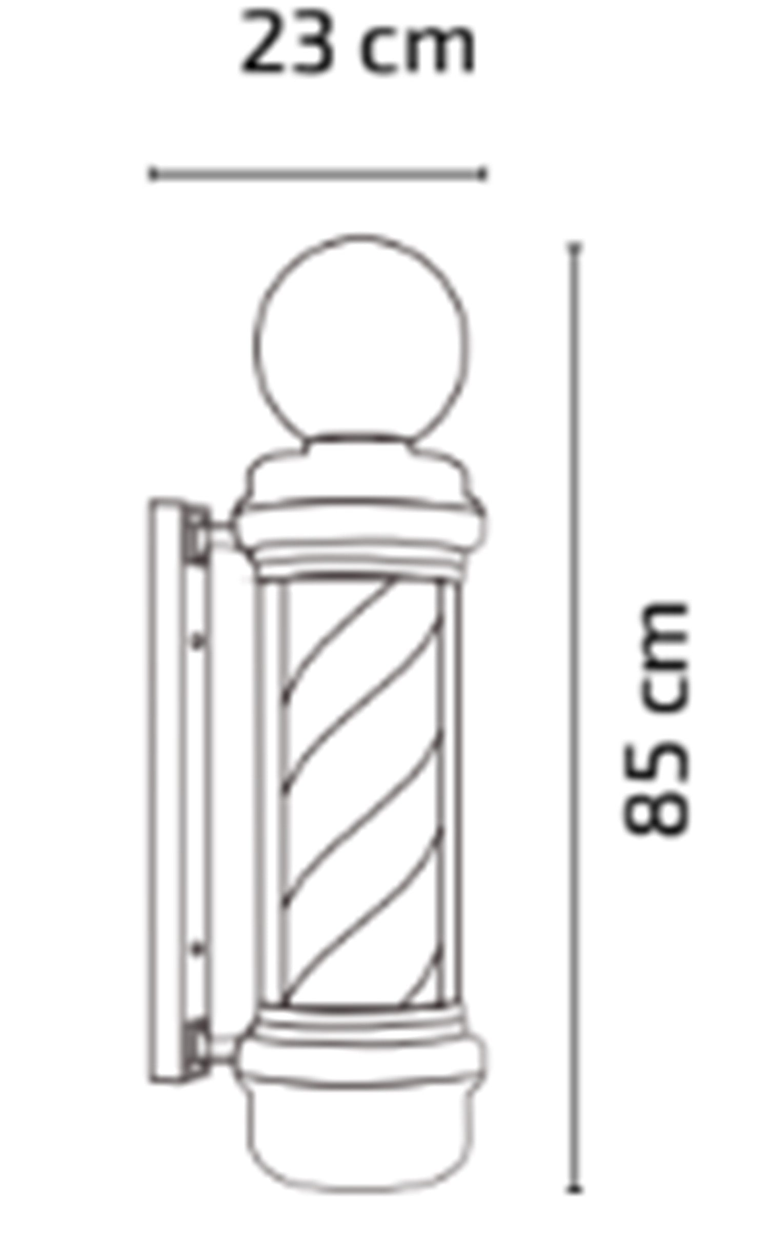 Polo Poste Barbero con luz 85cm