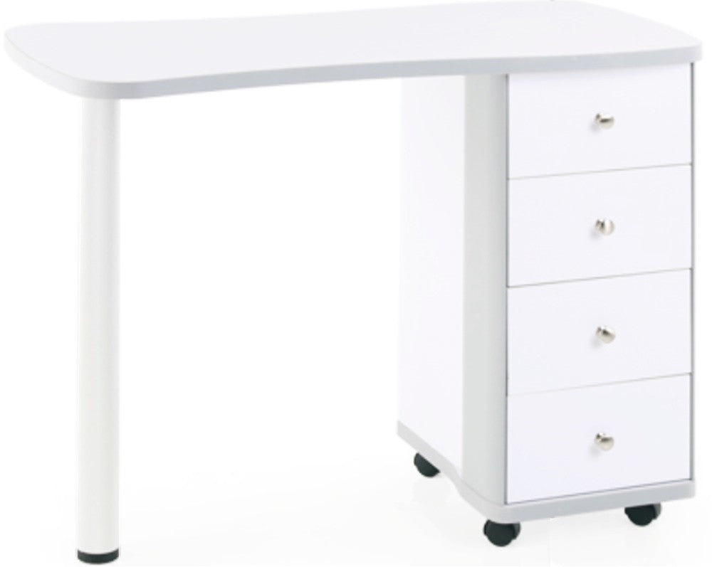 Mesa de manicura de madera.