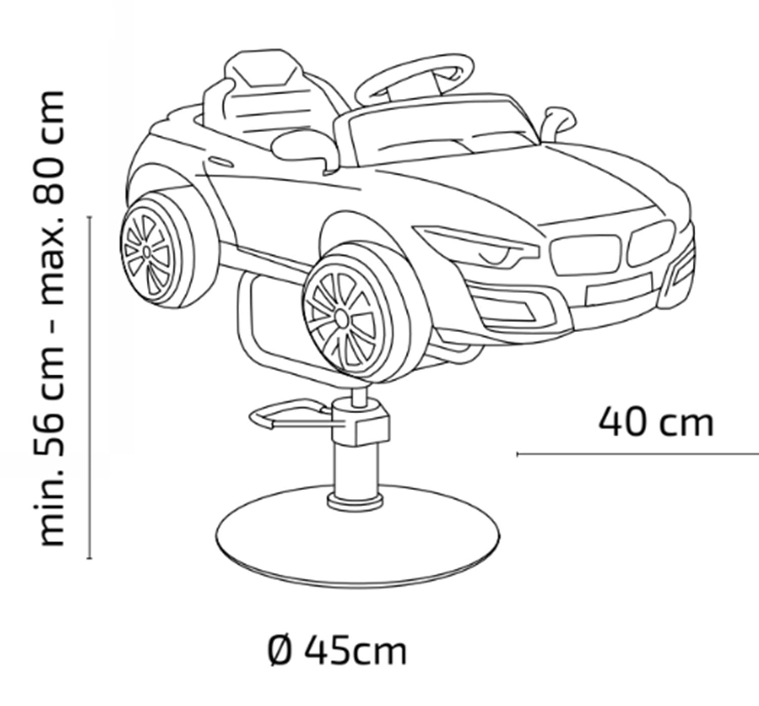 Silla de peluquería para niños