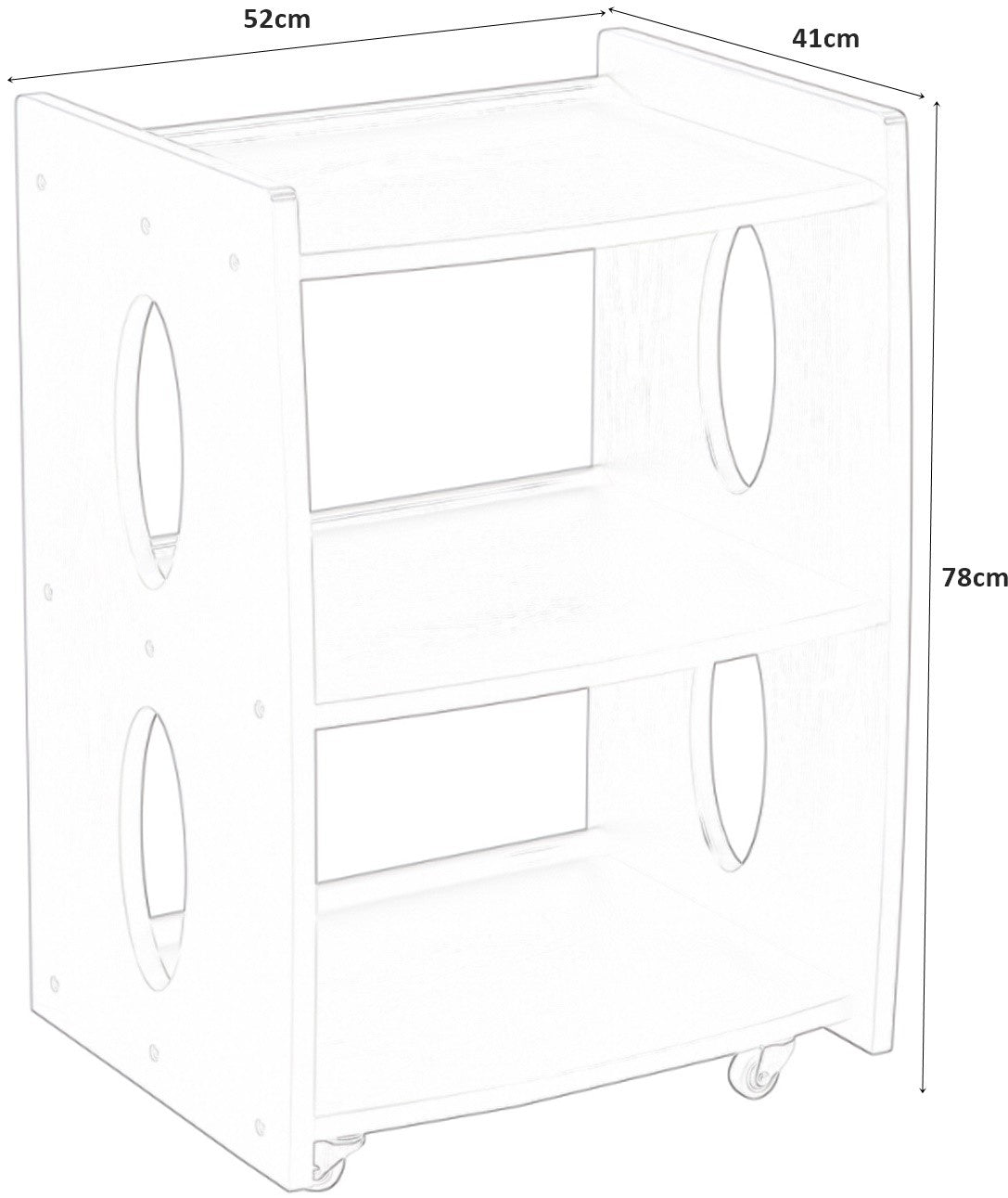 Carrito madera Spa Regor