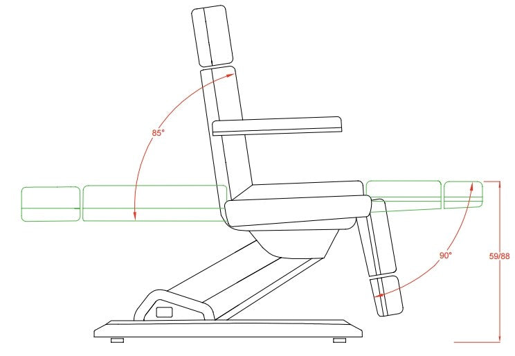 Sillón podología Medical 3 motores.