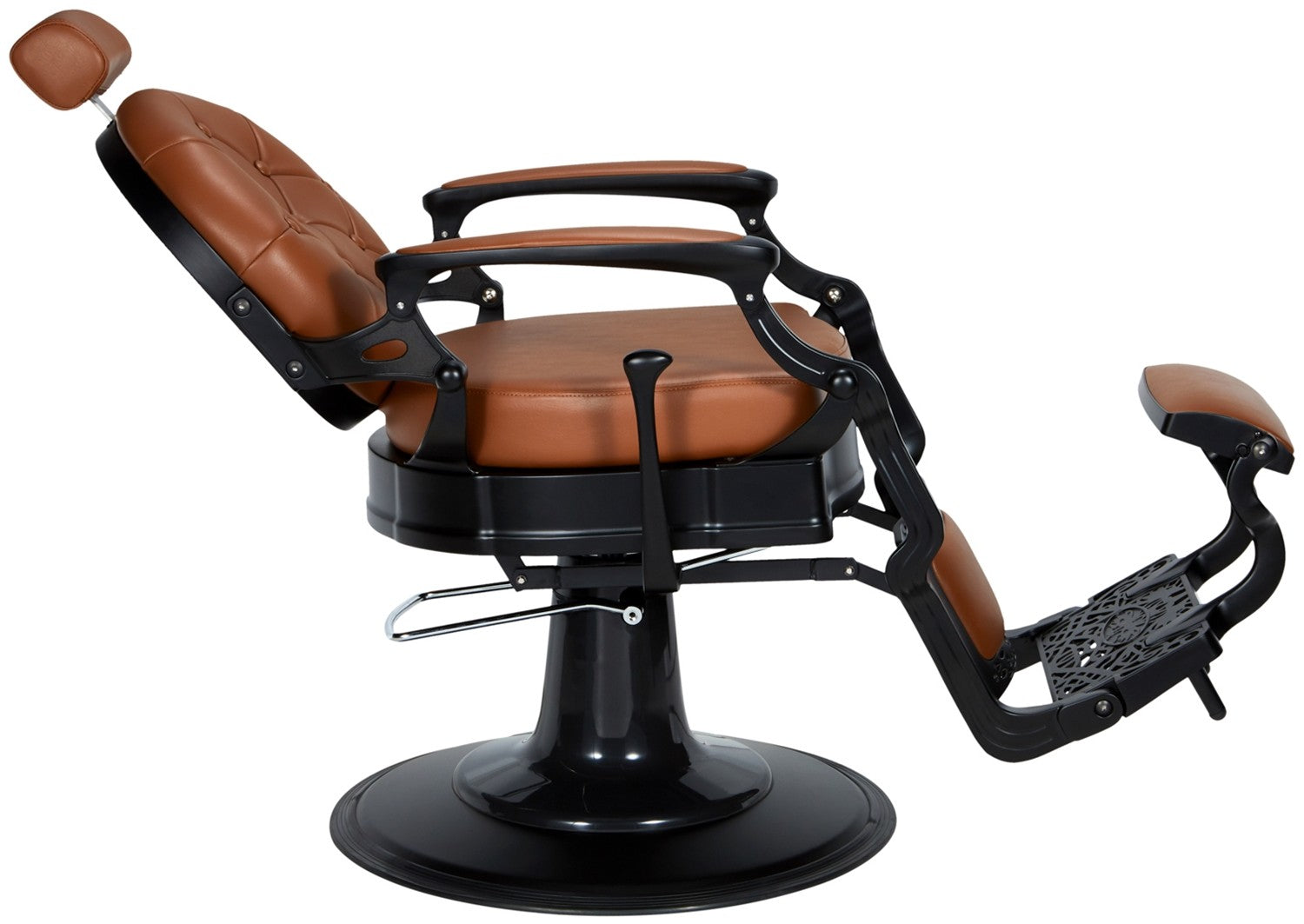 Sillón de barbería Check marron