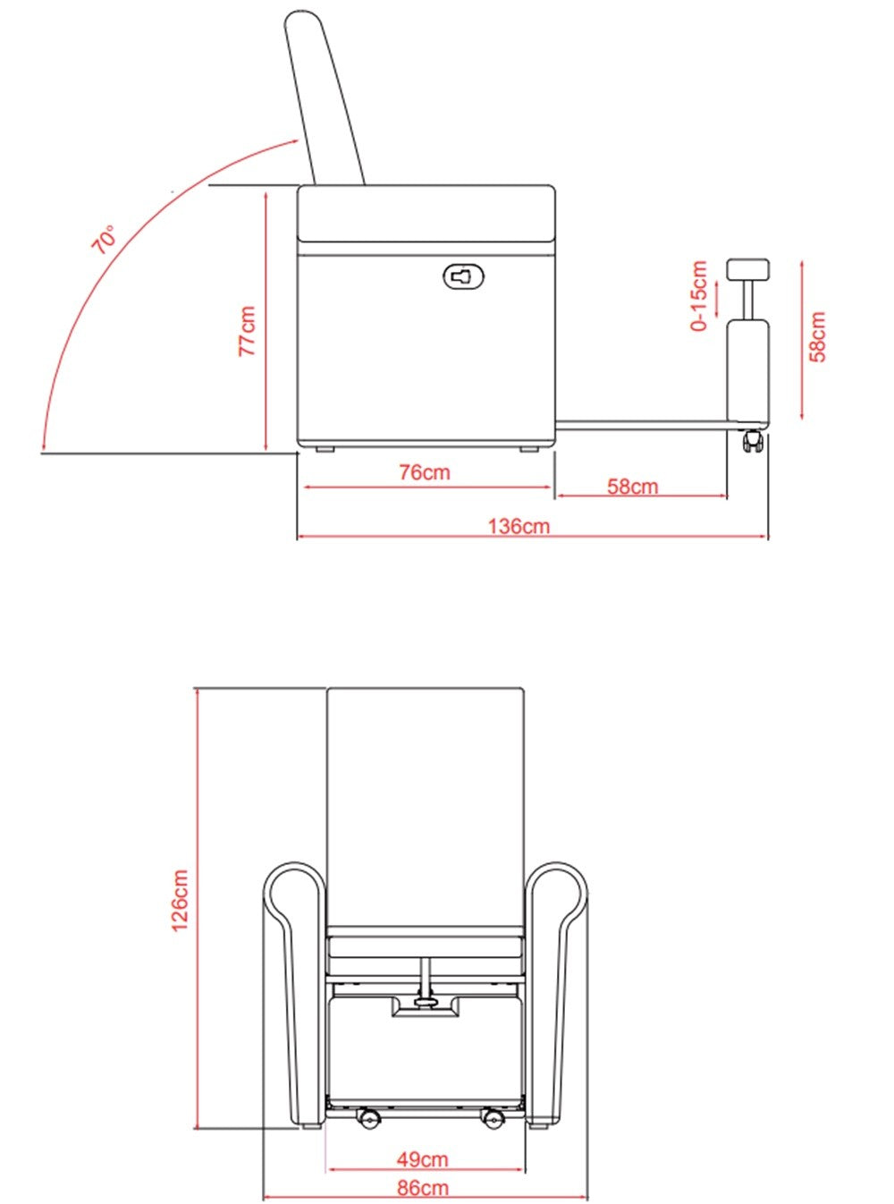 Sillón pedi Spa Pira