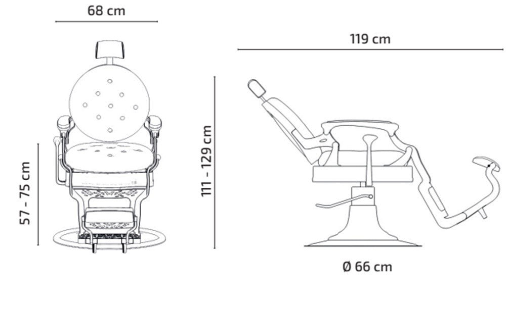 Sillón barber Kirk Gold