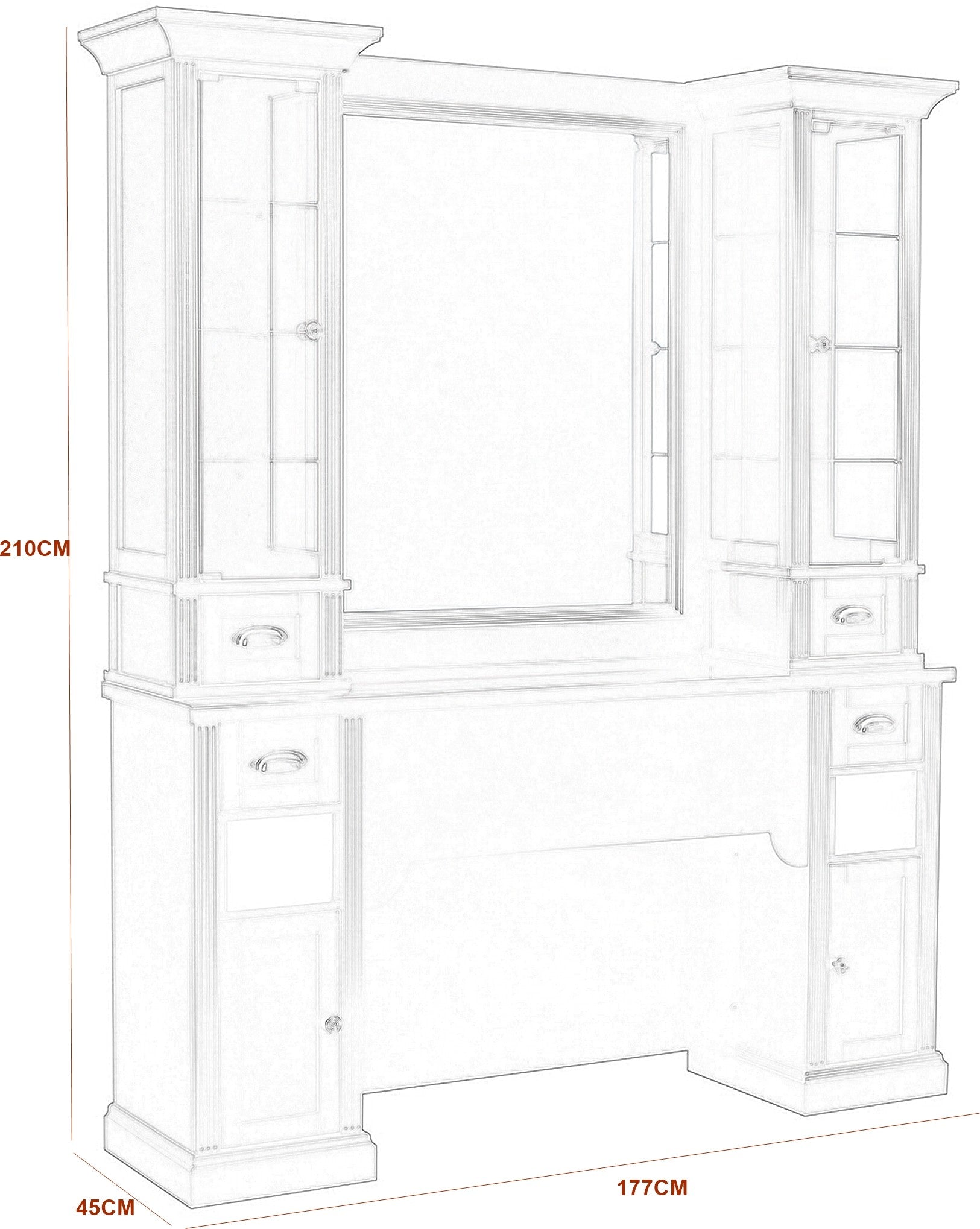 Tocador espejo barbero William