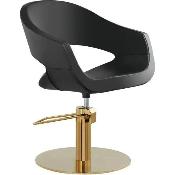 Sillón de peluquería Auric base dorada
